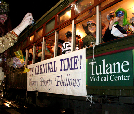 Photo from 2009 of the Phunny Phorty Phellows street car ride.